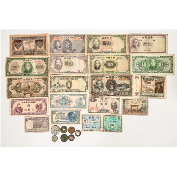 Foreign Currency (20) & Coins (7) [202002]
