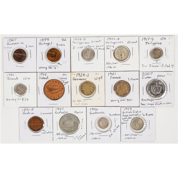 Foreign Error Coins (14) [201438]