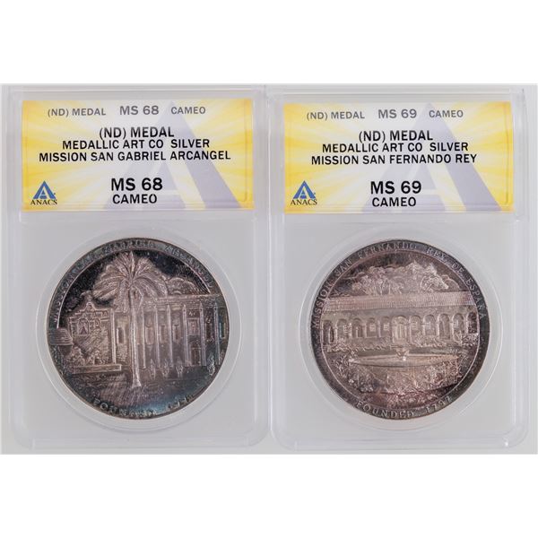 Silver California Mission Medals (2) [202347]