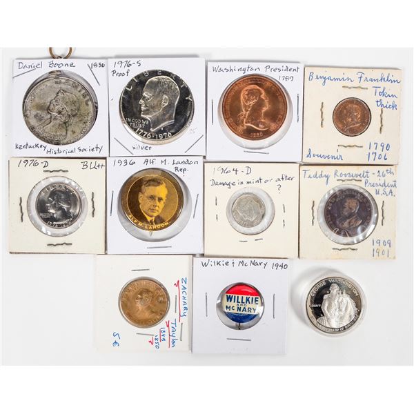 Presidential Medals, Coins, Campaign Pinbacks (11) [202439]