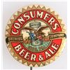 Image 1 : Consumers Beer & Ale Pinback [201389]
