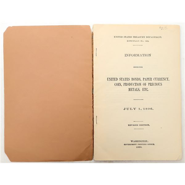 Bonds, Currency & Coin Production Report 1896 [195197]