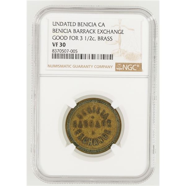 Benicia Barrack Exchange 3 1/2 Token [202488]