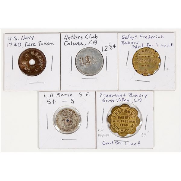 California Tokens (5) [201825]