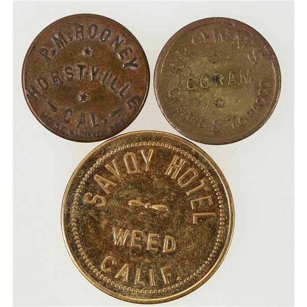Small California Town Tokens (3) [198277]