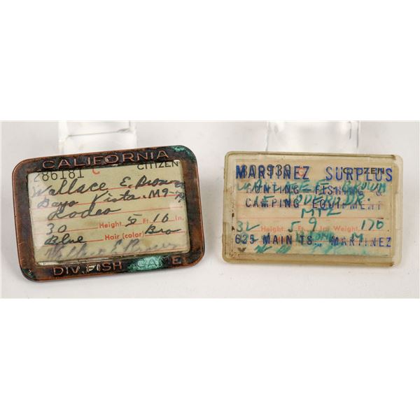 Vintage California Fishing Licenses [191001]