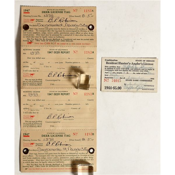 1947 Hunting License Pair [199872]
