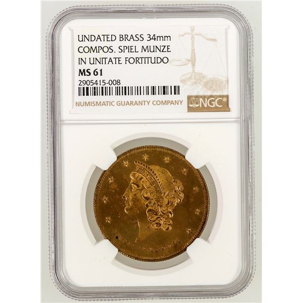 $20 Gold Piece Counter MS 61 [202359]