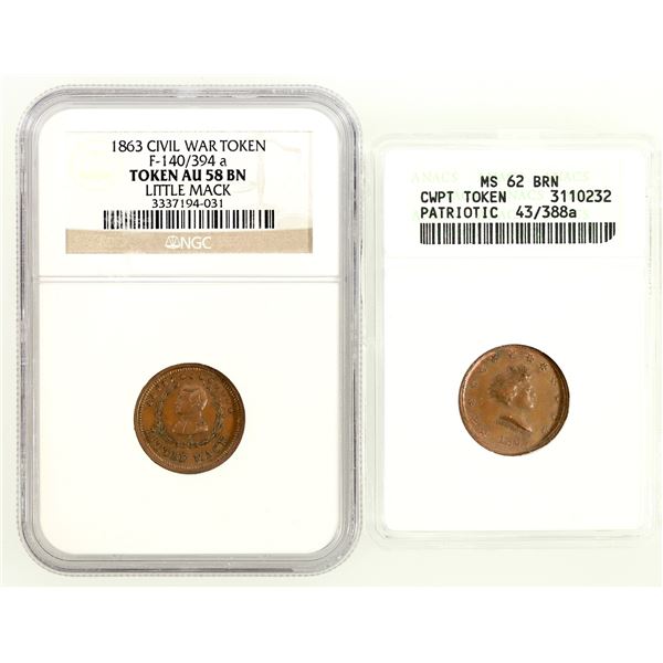 Civil War Tokens (2) [201803]