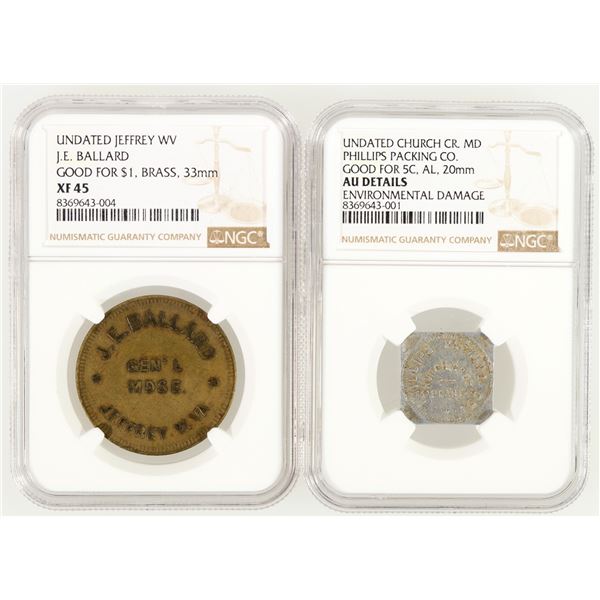 Maryland/West Virginia Tokens (2) [202443]