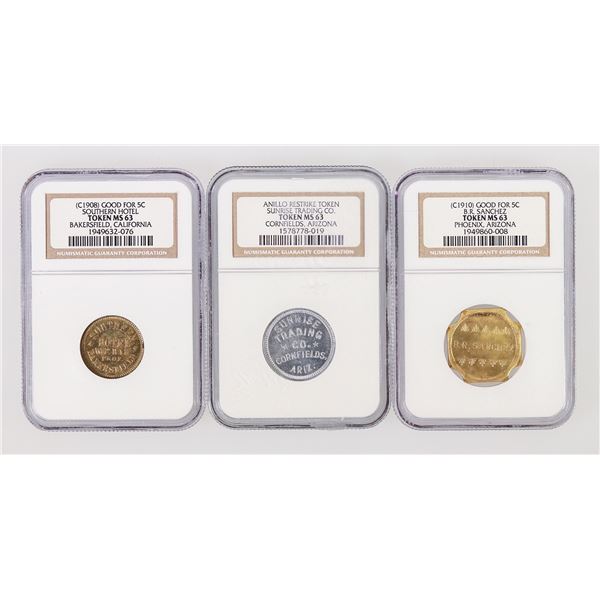 Uncirculated Western Tokens (3) [199070]