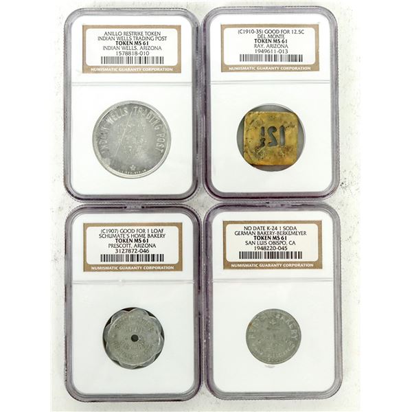 Uncirculated Western Tokens (4) [199068]