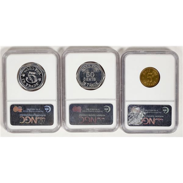Western Tokens (3) MS 65 [199012]