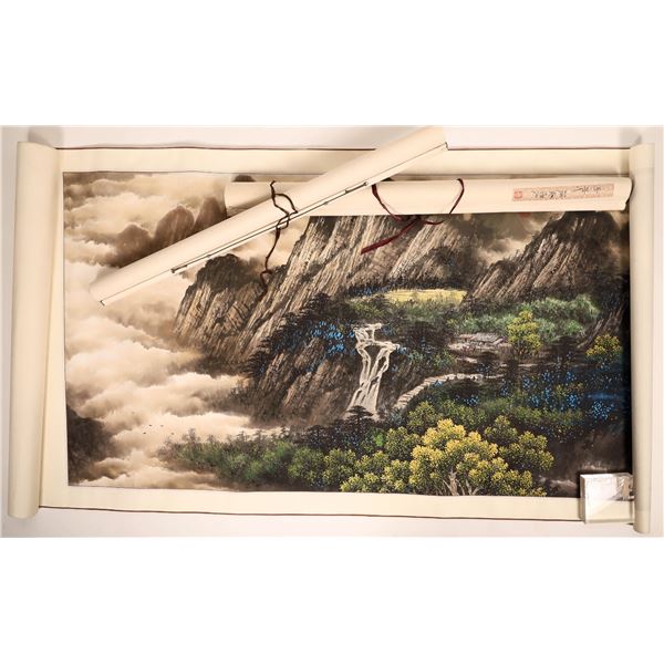 Lot x3, Scroll paintings, Wu Zeng [181362]