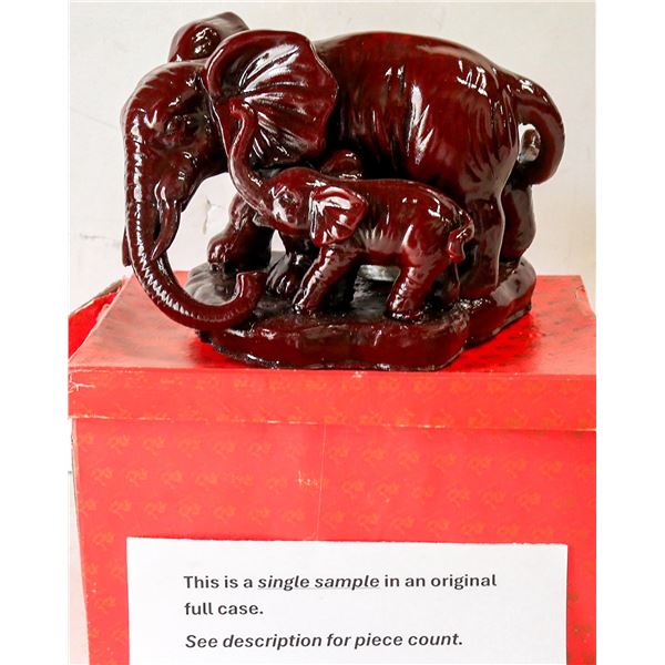 Mother & Baby Elephants Resin Figurines (4) [196243]