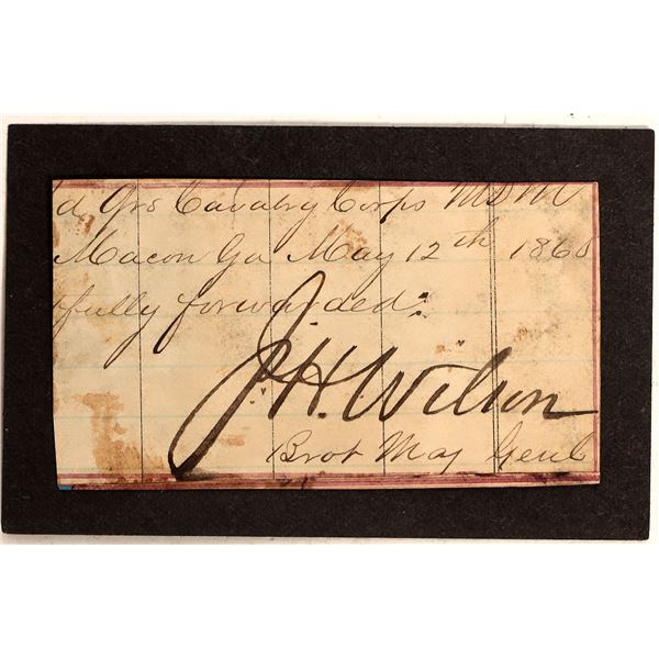 Andersonville-Cut Square Autograph of Major Gen. James Harrison Wilson [182447]