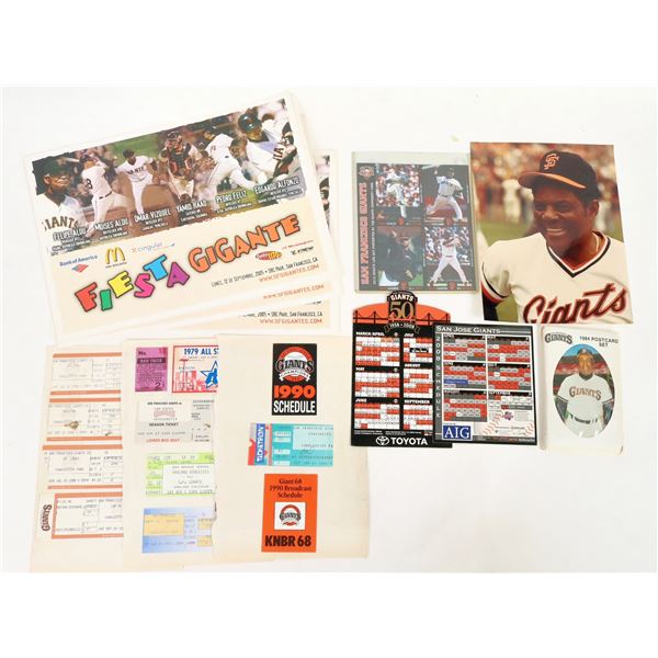 SF Giants Memory Lane Ephemera [188481]