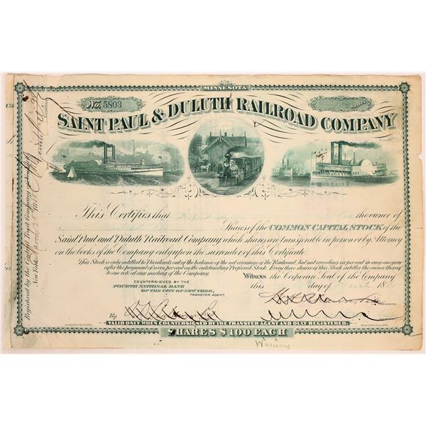 HOF- Pioneer Baseballer A. J. Reach Signed RR Stock [182344]