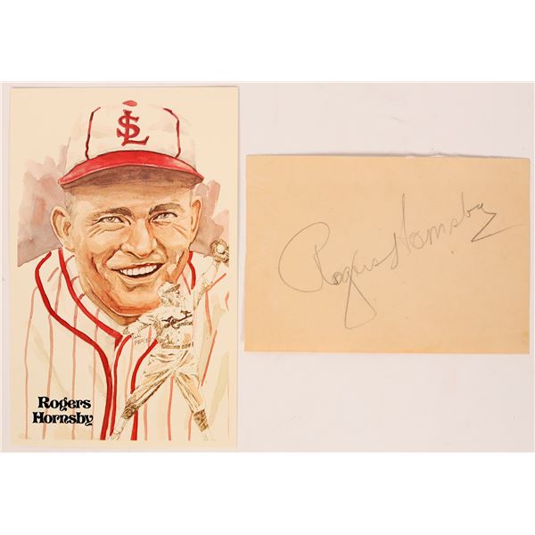 HOF Baseball Rogers Hornsby Autograph Cut [182244]