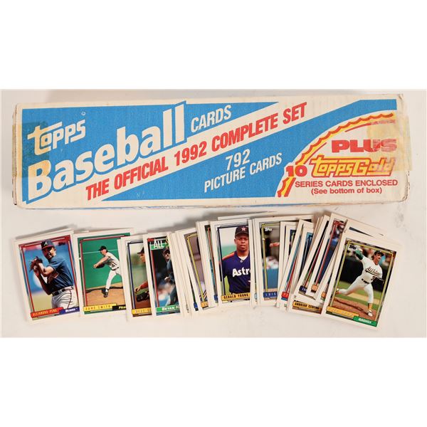 Topps 1992 Complete Set Baseball Cards [188216]
