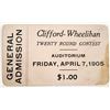 Image 1 : Clifford Vs. Wheelihan Boxing Ticket, 1905, Grass Valley [188119]