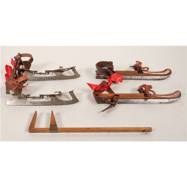Lot of  (2) Antique Ice Skates Pairs [191780]