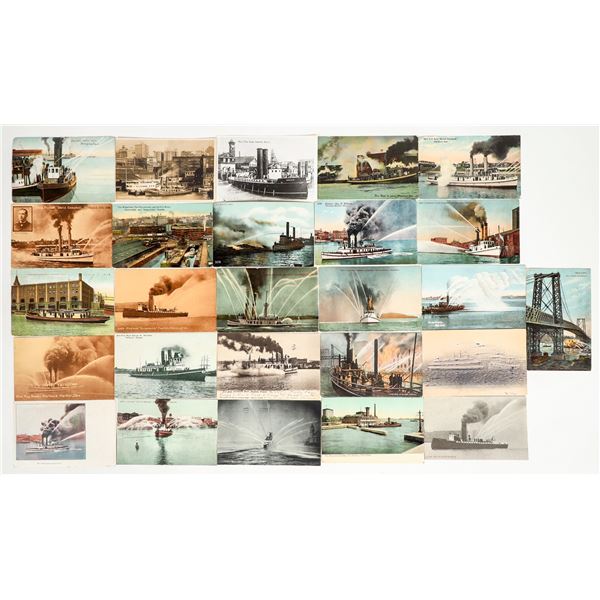 U.S.A Fireboats in Action Postcards (26) [200763]