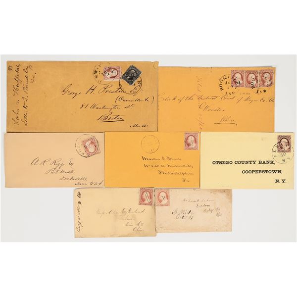 Scott A10, Types 1 and 2, on 1850s Covers [201950]