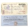 Image 1 : British Adhesive Stamps on Checks Pair [193703]