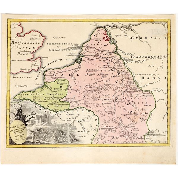 Vintage Map of Belgium and Germany [158245]