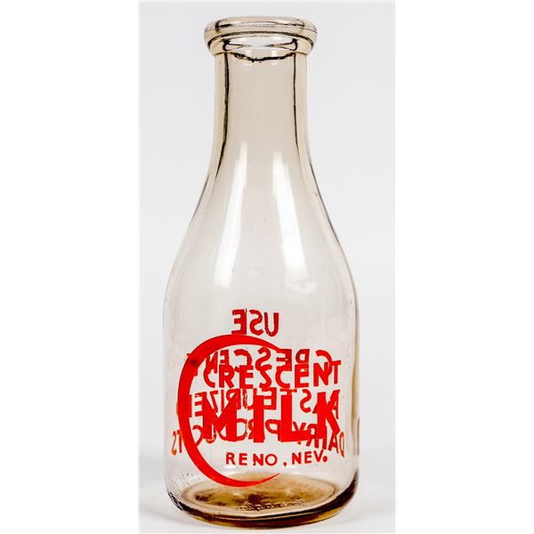 Crescent Milk Reno Nevada Quart Milk Bottle [201116]