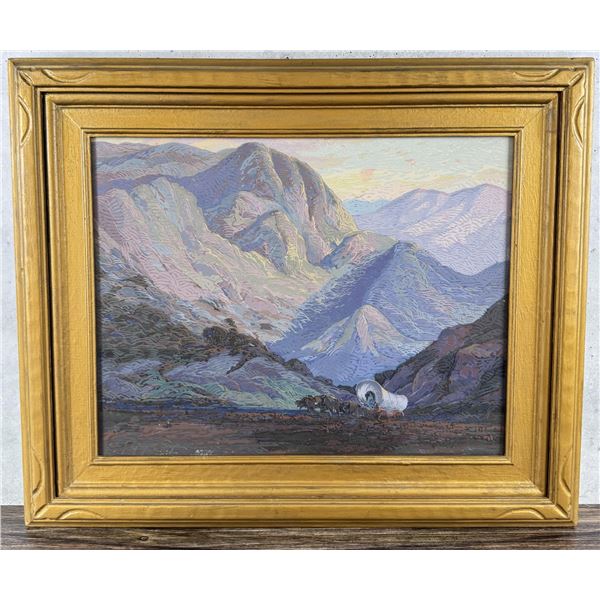 Fred Grayson Sayre Covered Wagon Serigraph
