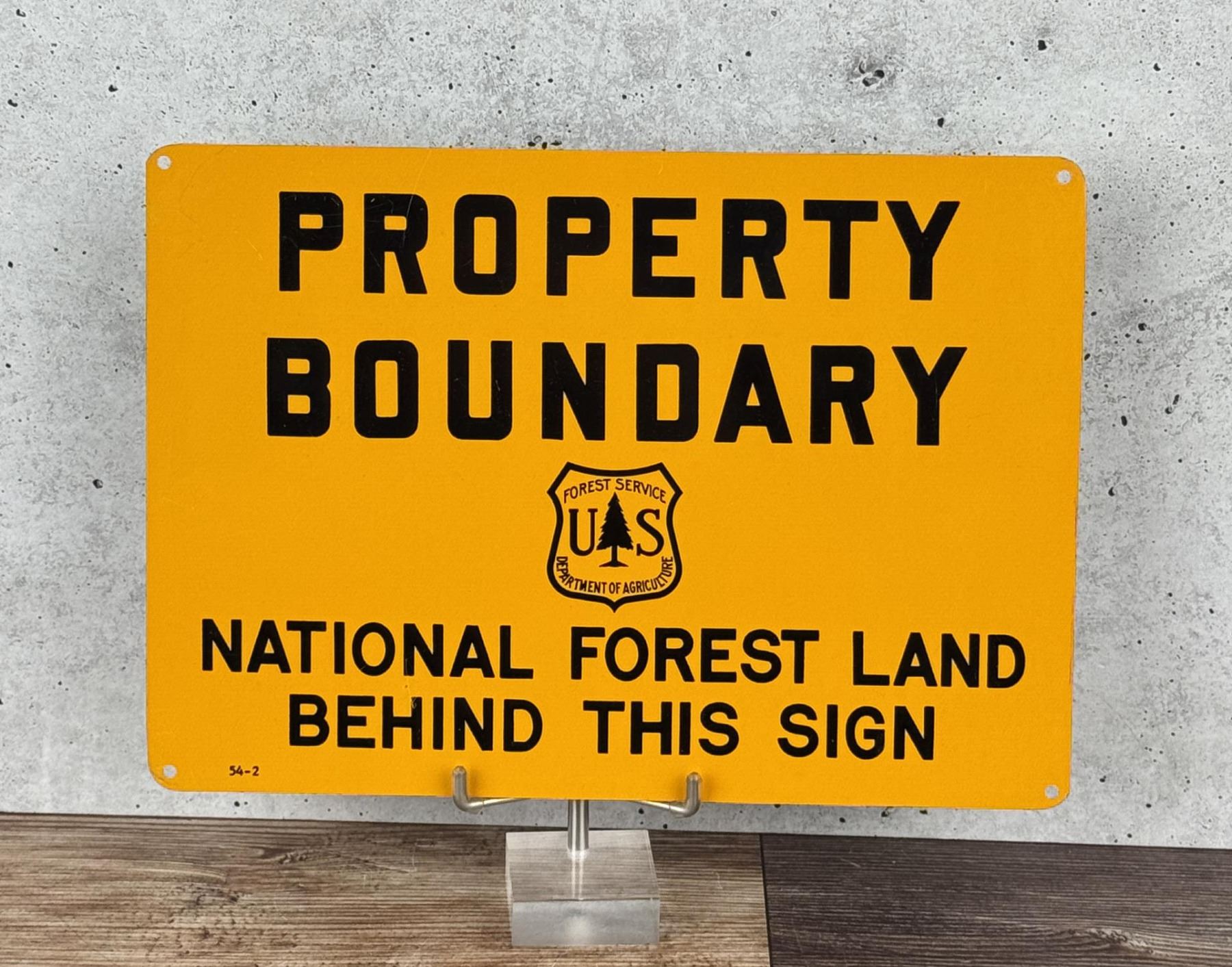 USFS US Forest Service Property Boundary Sign