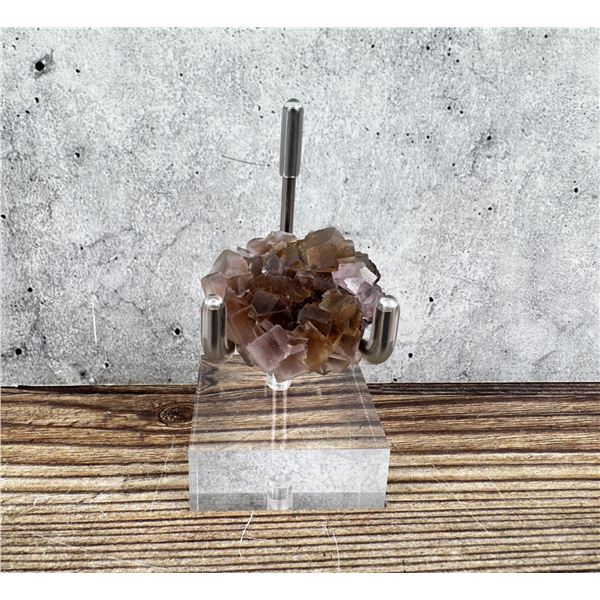 Purple Fluorite Crystal Cluster Mineral Specimen