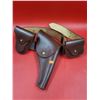 Image 1 : VTG RCMP Leather Original Gun Holster w/ Handcuff Case Made in Montreal