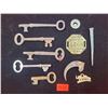 Image 1 : Lot Of VTG Keys, 1940 B.C Classic Chauffeur Badge & Collectibles