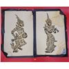 Image 1 : Two VTG Brown Thai Temple Rubbings