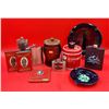 Image 1 : Smoking/Drinking Lot Including Ashtrays, Tins & Flasks