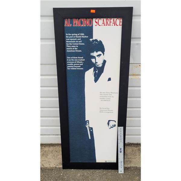 Framed Al Pacino Scarface Movie Poster