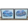 Image 1 : Two Framed & Signed Rheaume Snowy Landscape Paintings