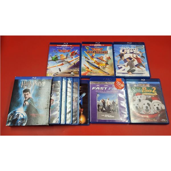 Assorted Blu-ray DVD's Including Harry Potter Set