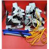 Image 1 : Youth Hockey & Figure Skates Lot w/ Laces & Guards