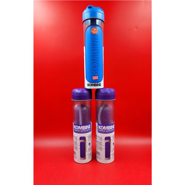 3 Kombine Storage Water Bottles