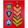Image 1 : Assorted Police/Military Patches w/ Rank Insignias, Delta Police Patch, & More