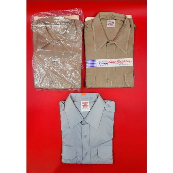 3 RCMP & Military Uniform Shirts