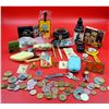 Image 1 : Assorted Lot Of VTG Smalls Including World Coins
