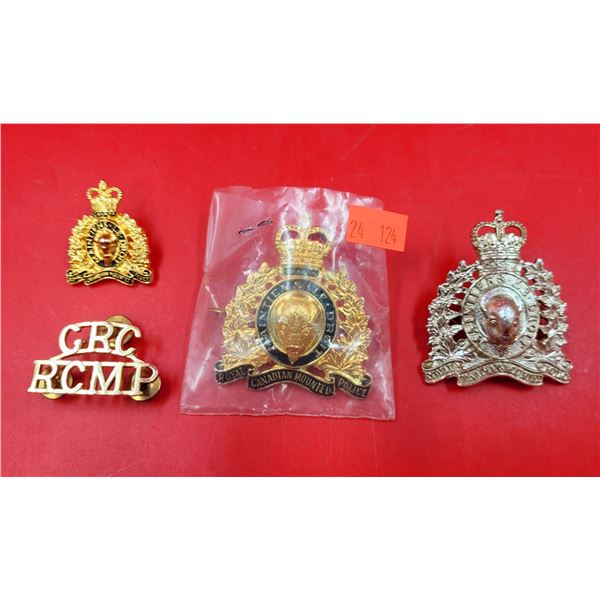3 RCMP Badges & 1 Pin