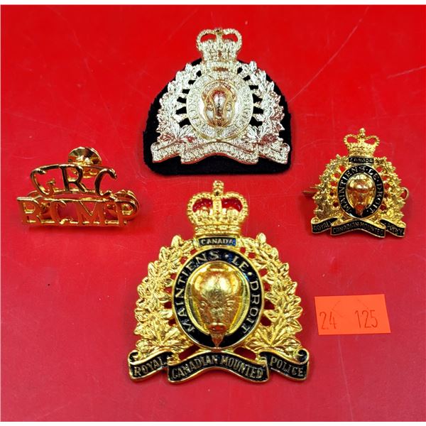 3 RCMP Badges & 1 Pin