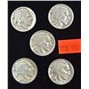 Image 2 : 5 United States Of America Five Cent Coins