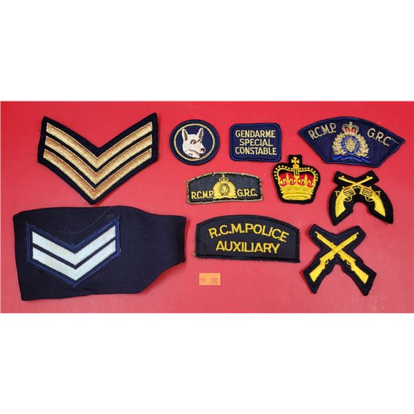 Lot Of 10 Assorted Police/Military Patches Including RCMP